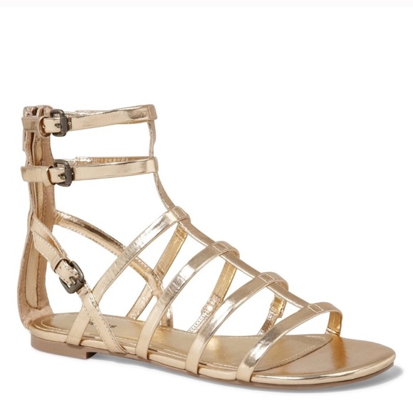 Express Shoes - Express gold gladiator shoes